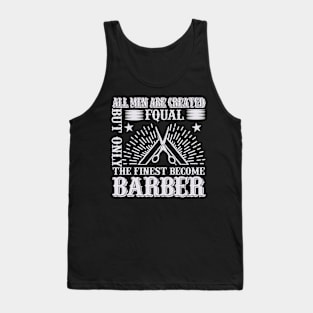 Barber Design All Men Are 62 Tank Top